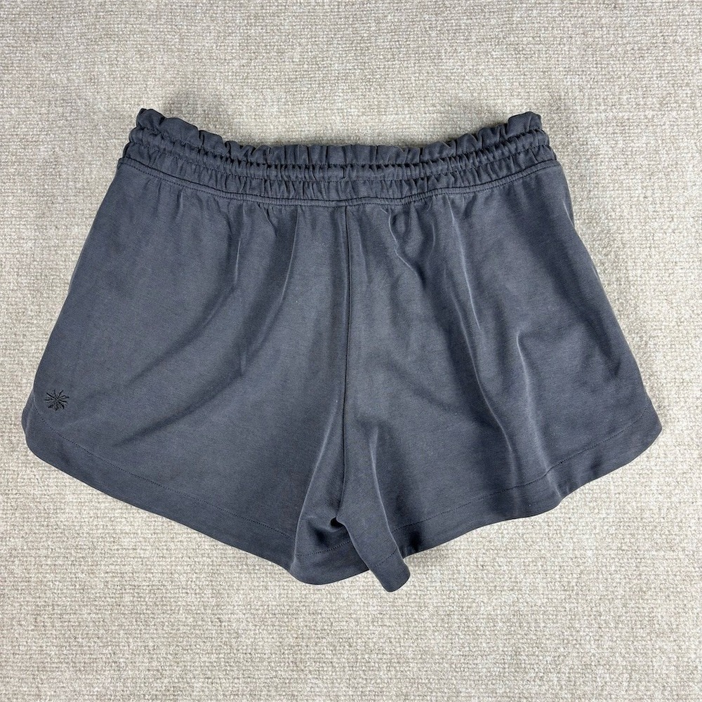 Athleta Sweat Shorts Womens Size M Gray Drawstring Elastic Waist Pockets‎ - Picture 2 of 5